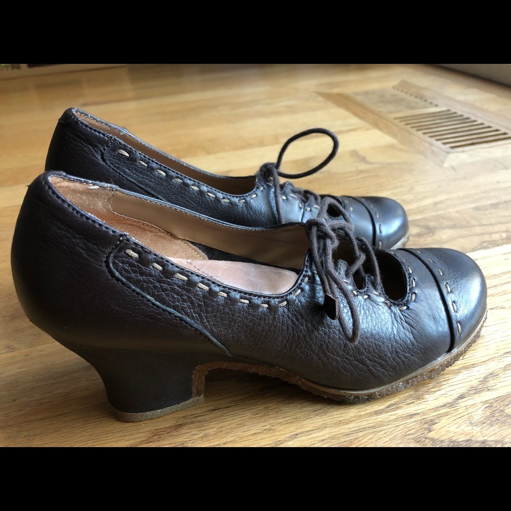 Hush Puppies Chocolate Chip Leather Heels